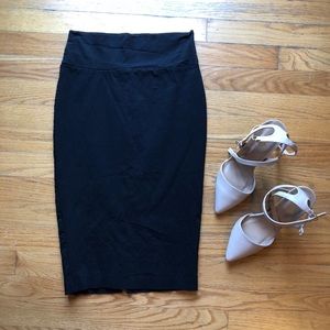 Classic Black Pencil Skirt